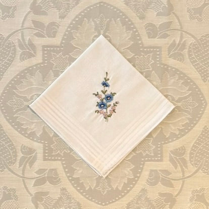 Handkerchief Ladies - Embossed Cotton Anemone