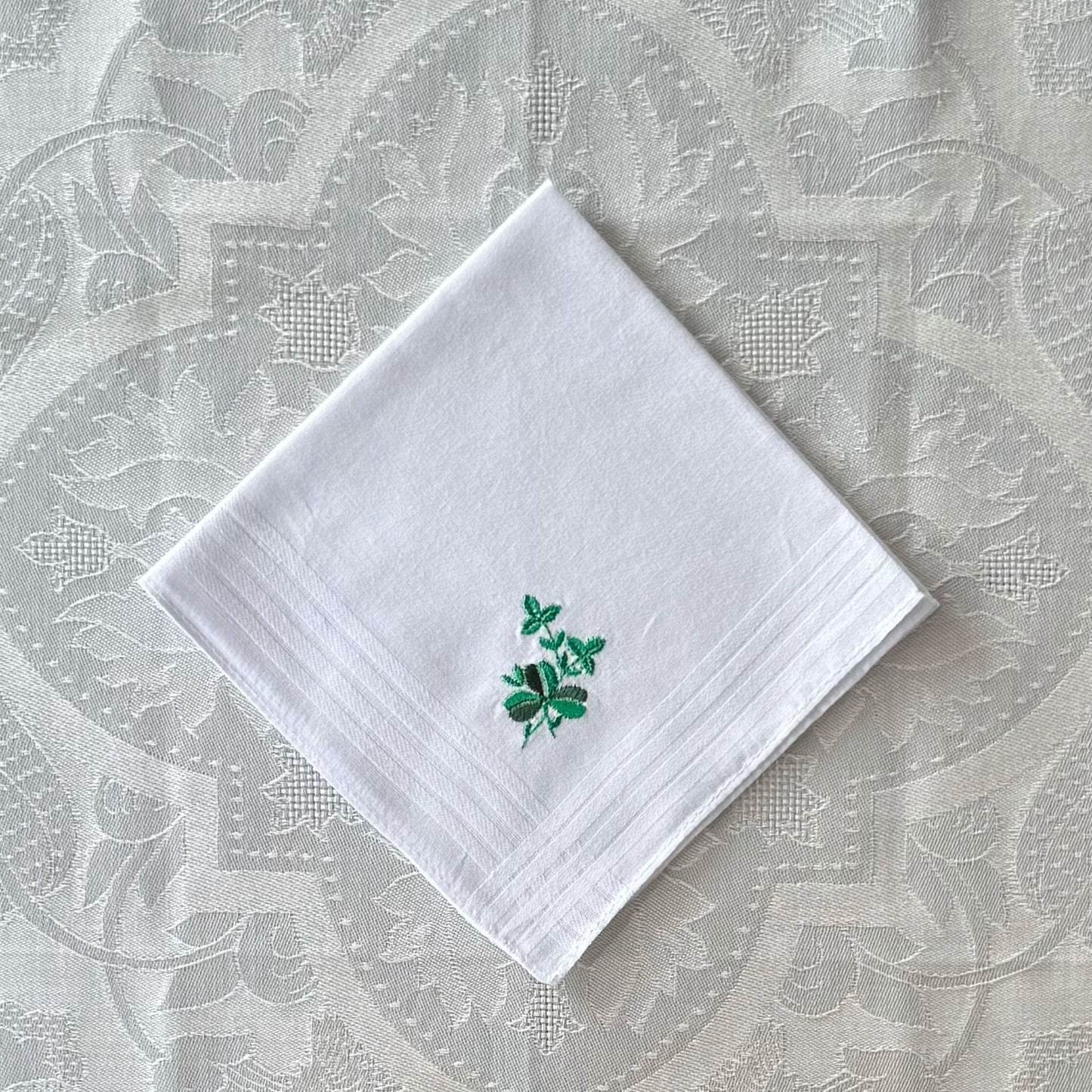 Handkerchief Ladies - Embossed Cotton Shamrocks