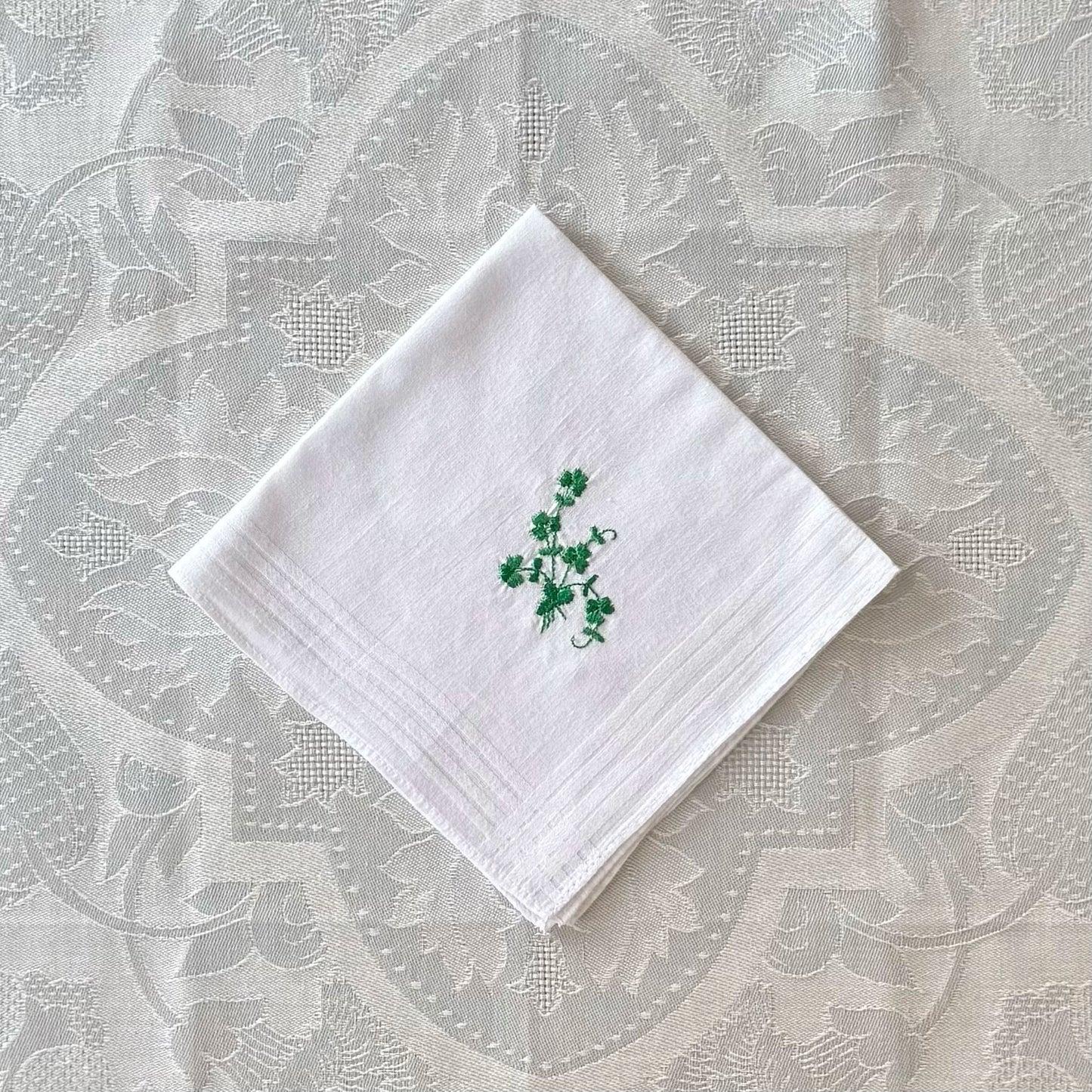 Handkerchief Ladies - Embossed Cotton Shamrocks
