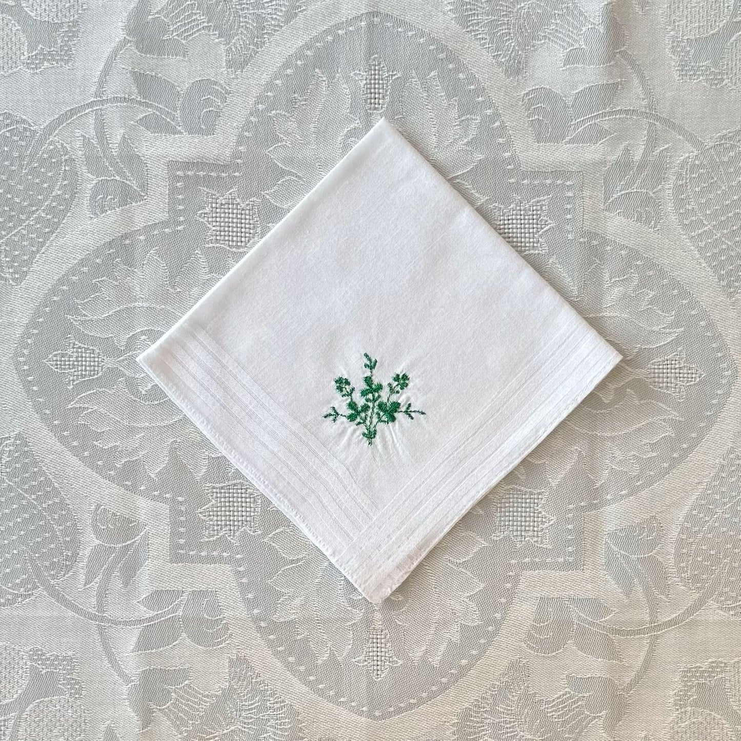 Handkerchief Ladies - Embossed Cotton Shamrocks