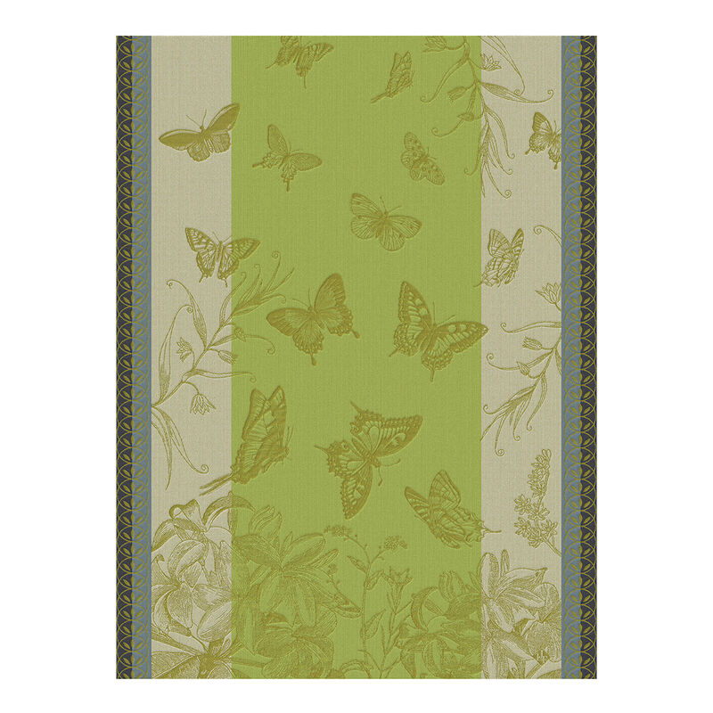Le Jacquard Francais Tea Towel "Jardin Des Papillons" Green