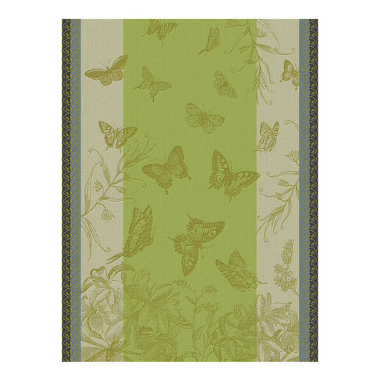 Le Jacquard Francais Tea Towel "Jardin Des Papillons" Green