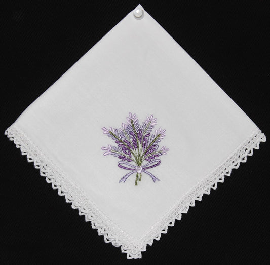 Handkerchief Ladies - Lavender with Lace Border