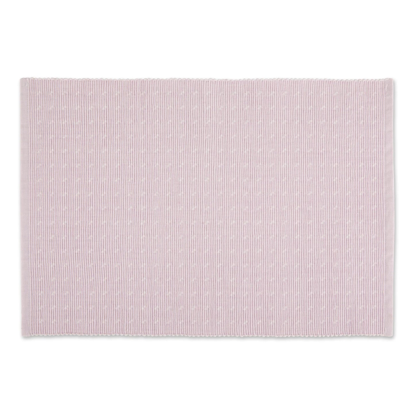 Cotton Ribbed Placemats - Lavender Fog Dobby Dots