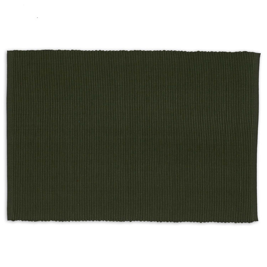 Cotton Ribbed Placemats - Loden Green