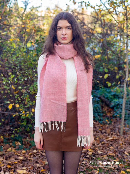 McNutt Lambswool Scarf - Blossom Herringbone