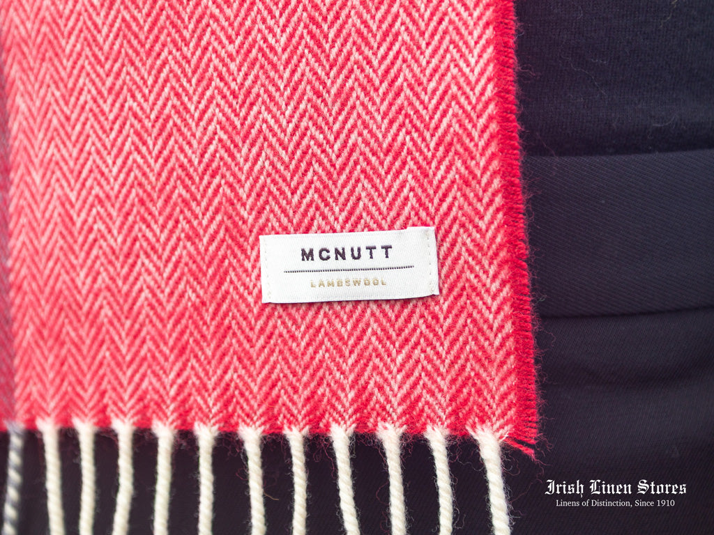 McNutt Lambswool Scarf - Green Smoke Check