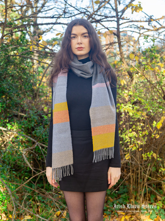 McNutt Lambswool Scarf - Grey Citrus