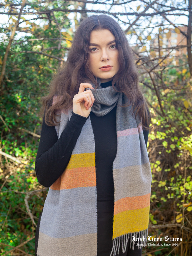McNutt Lambswool Scarf - Grey Citrus