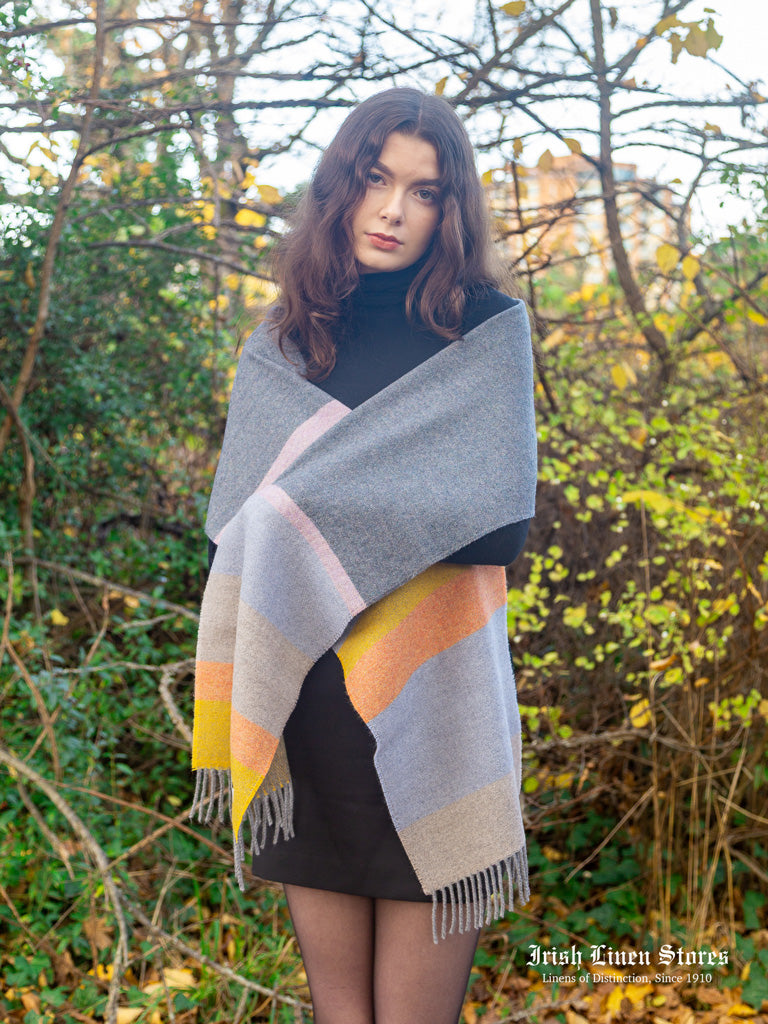 McNutt Lambswool Scarf - Grey Citrus