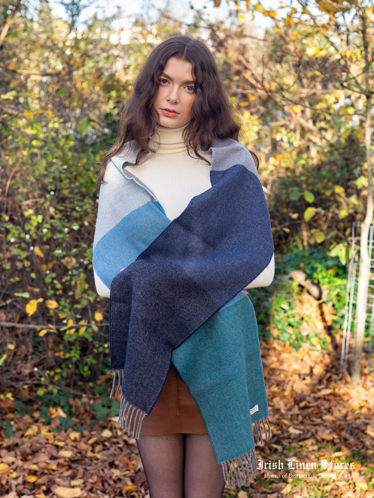 McNutt Lambswool Scarf - Marine Stripe