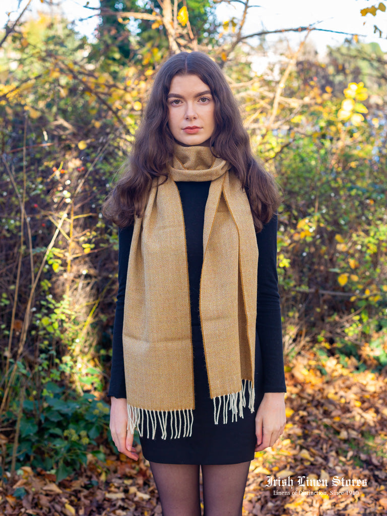 McNutt Lambswool Scarf - Mead Herringbone