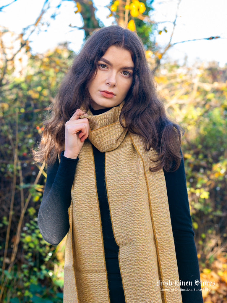 McNutt Lambswool Scarf - Mead Herringbone