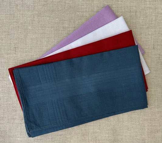 Handkerchief Men's - Dyed Satin Borders