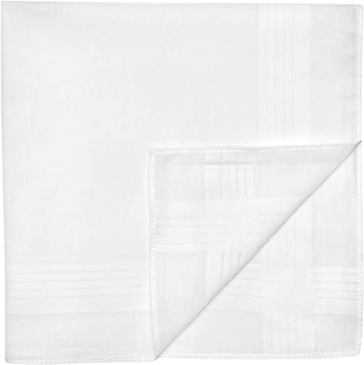 Handkerchief Men's - White Linen Hand Rolled Hem
