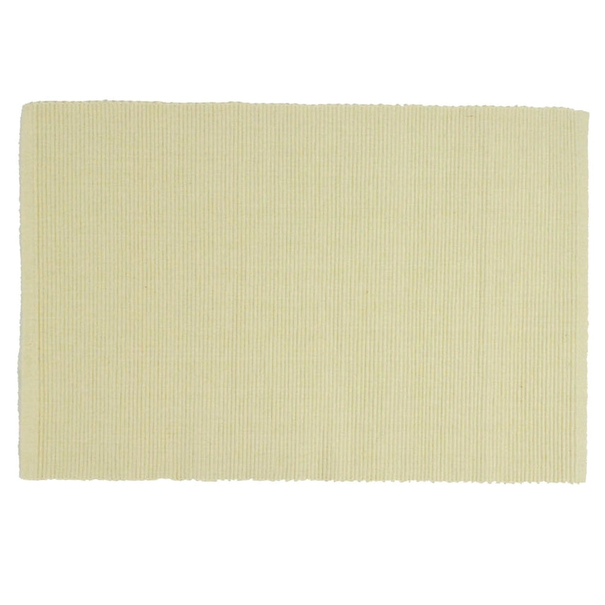 Cotton Ribbed Placemats - Cream