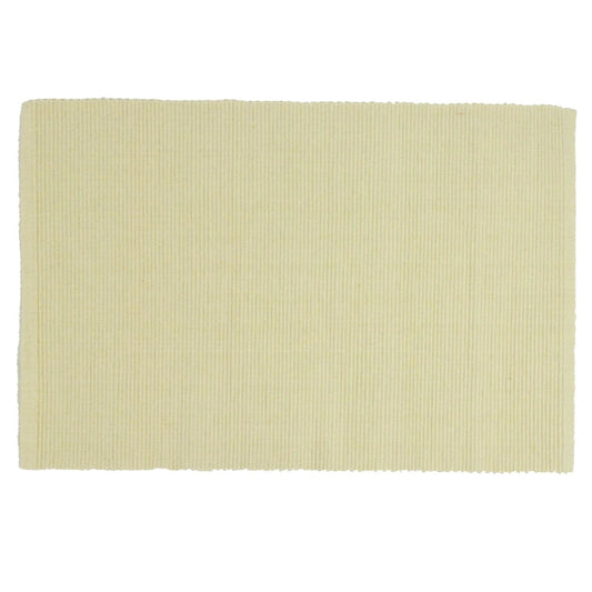 Cotton Ribbed Placemats - Cream