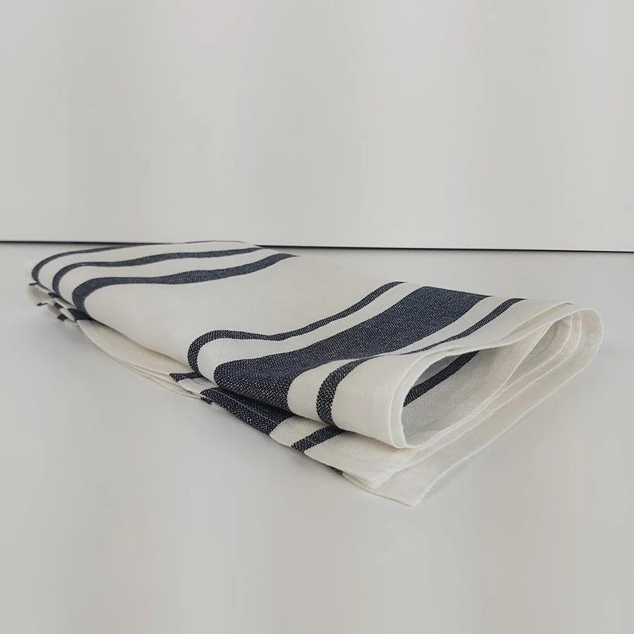Tea Towel (Linen) "French Navy Stripes"