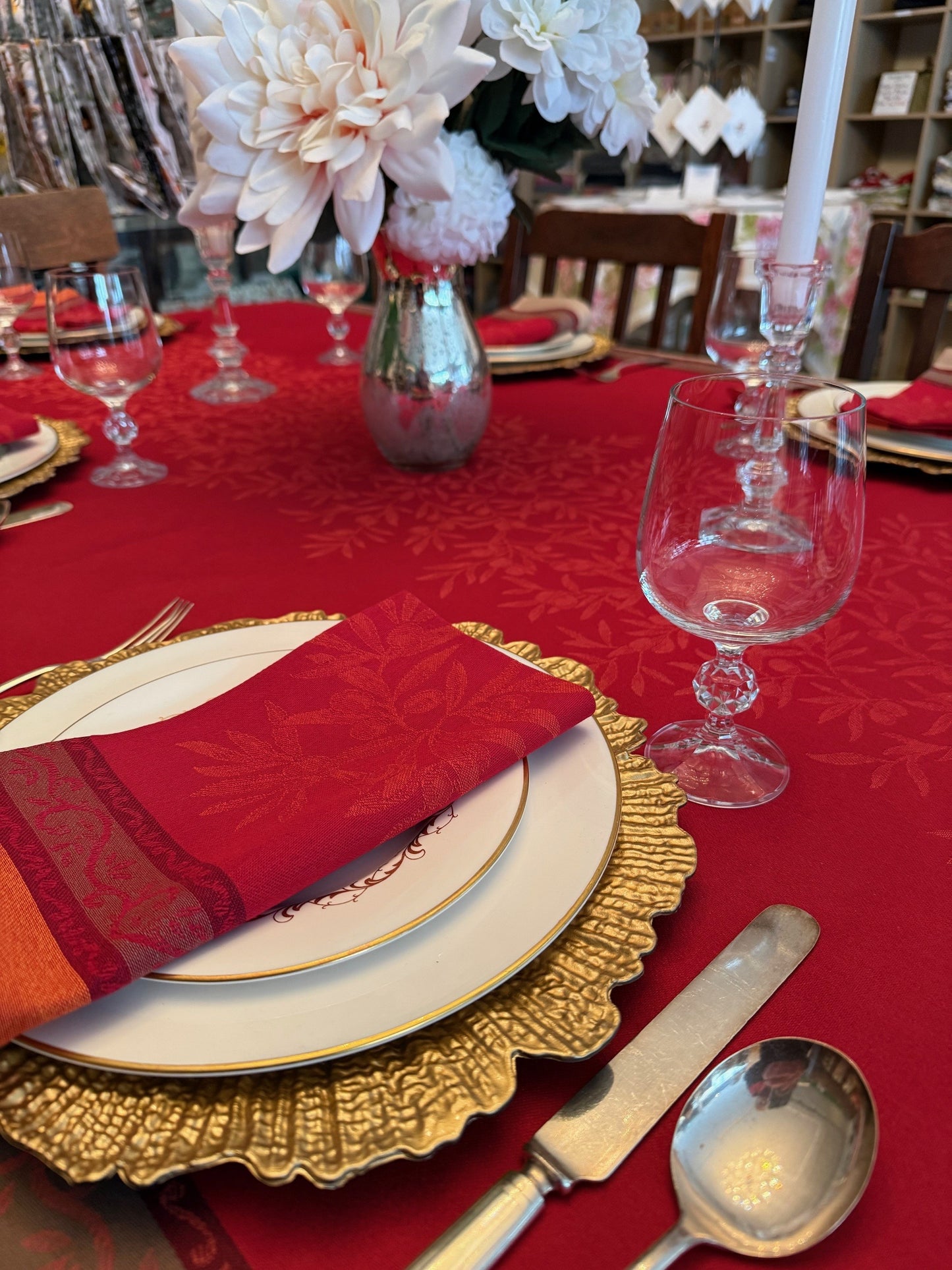 L'Ensoleillade Jacquard Napkin: "Olive"