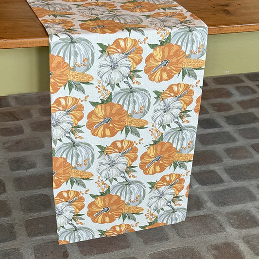Cotton Runner - Pumpkin Watercolour
