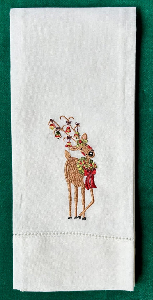 Guest Towels (Fingertip Towels): Reindeer Style A