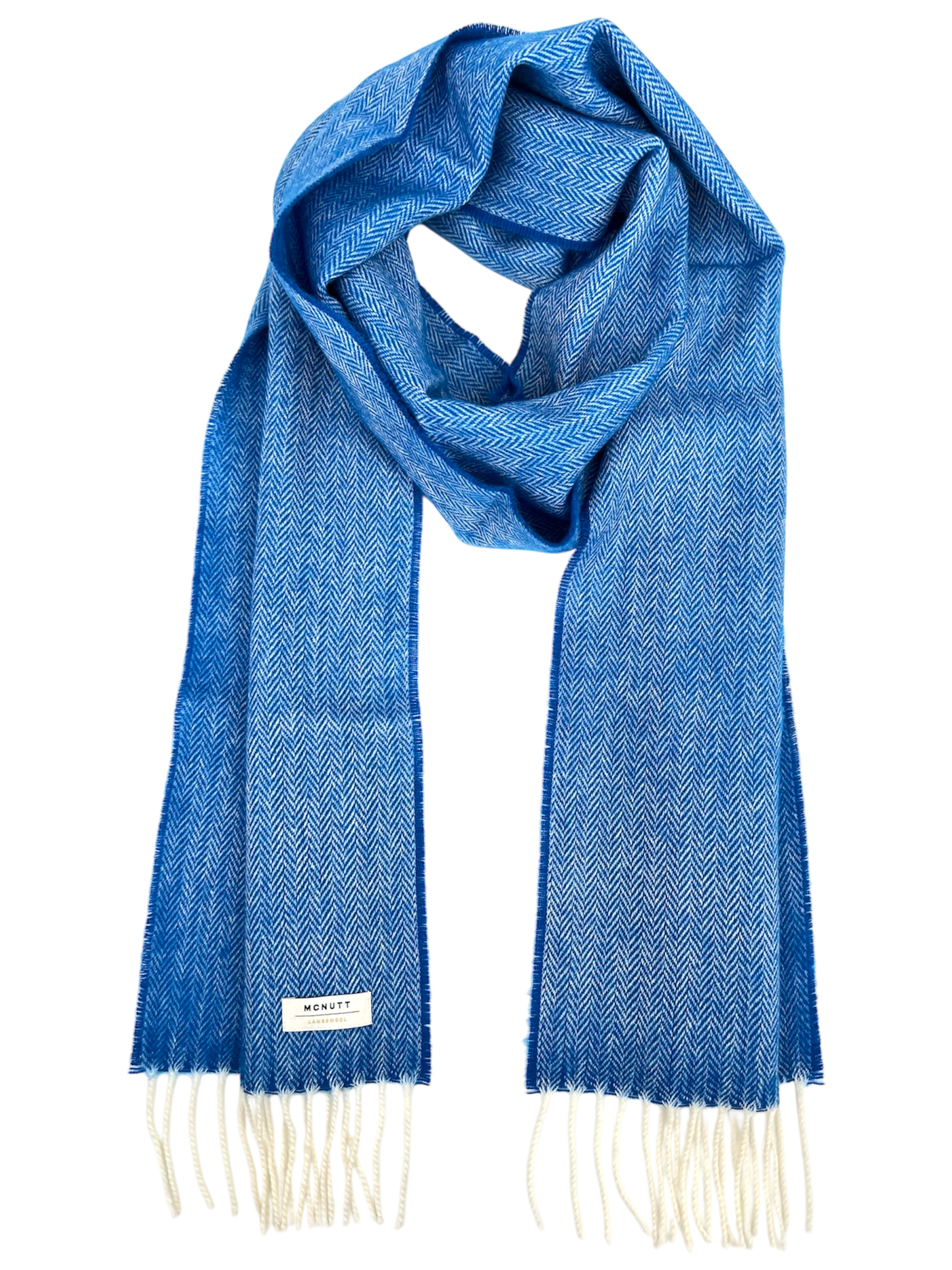 McNutt Lambswool Scarf - Royal Herringbone
