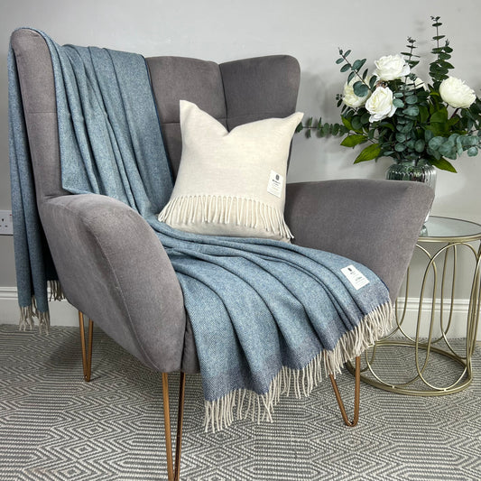 McNutt Eco Collection Wool Throw "Sea"