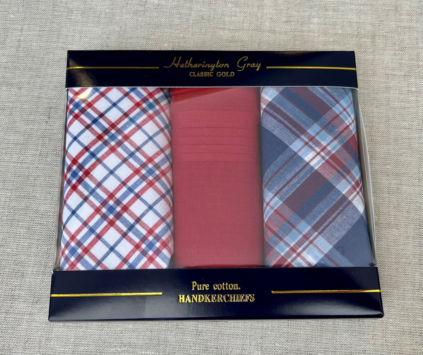 Handkerchief Men's - Box Set of Three (Red)