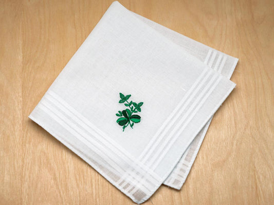 Handkerchief Ladies - Embossed Cotton Shamrock 2