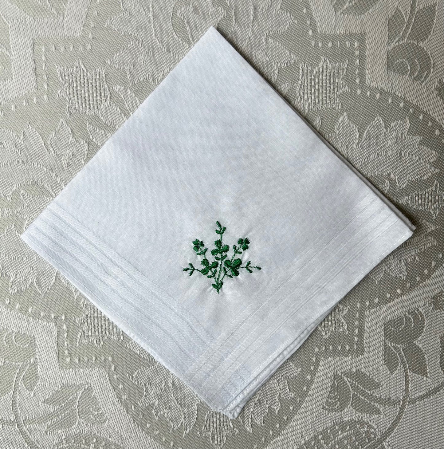 Handkerchief Ladies - Embossed Cotton Shamrock 3