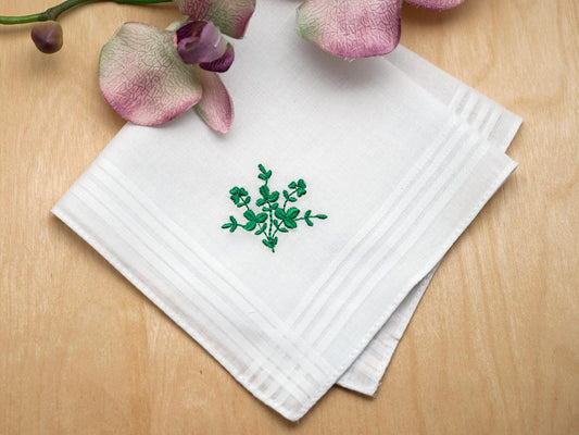 Handkerchief Ladies - Embossed Cotton Shamrock 3