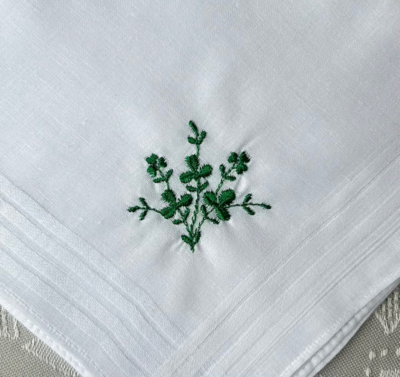 Handkerchief Ladies - Embossed Cotton Shamrock 3