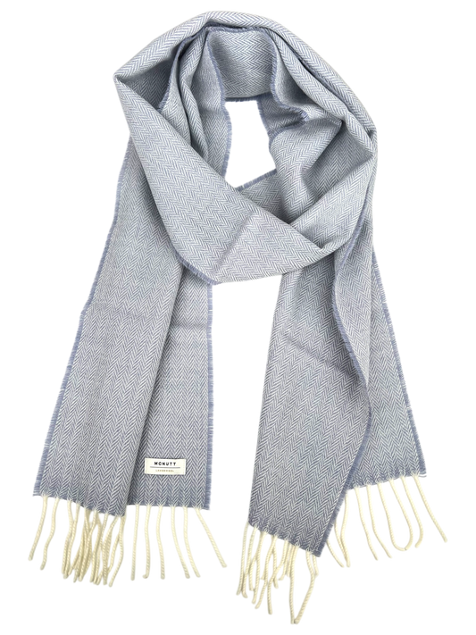 McNutt Lambswool Scarf - Smoke Herringbone