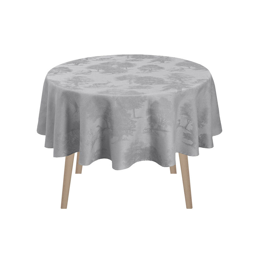 Le Jacquard Francais Tablecloth "Souveraine" Silver
