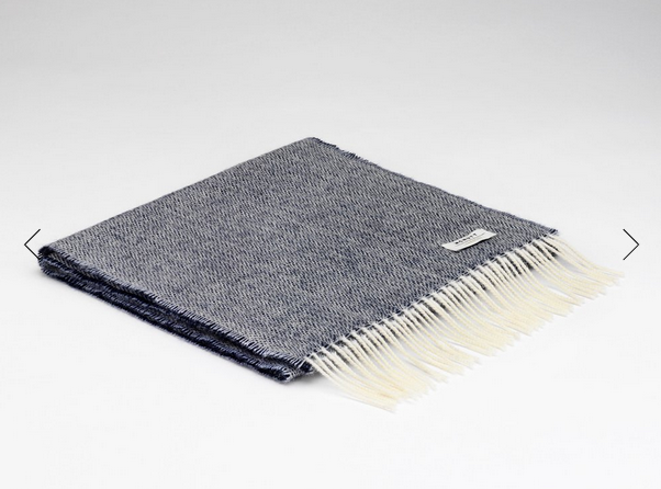 McNutt Lambswool Scarf - Spotted Navy