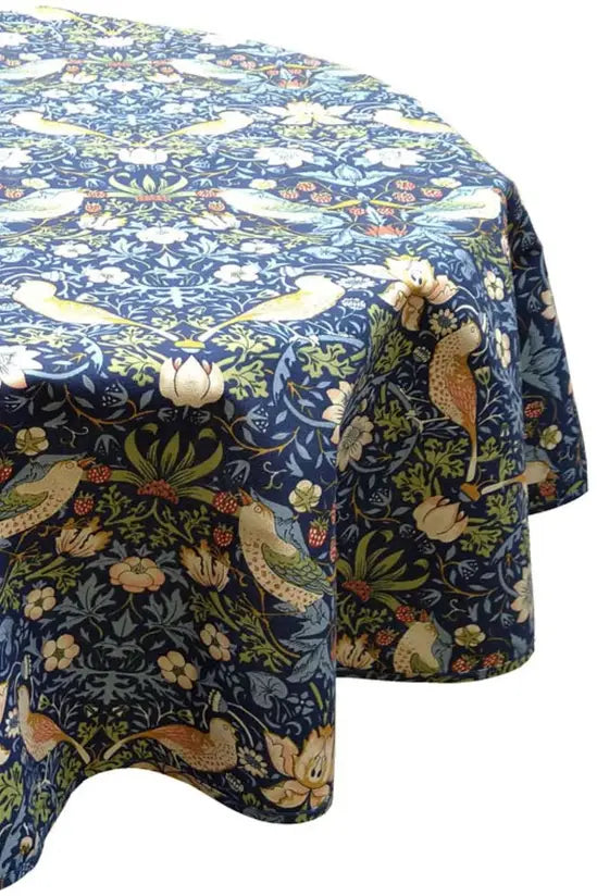 William Morris Strawberry Thief Indigo Tablecloth