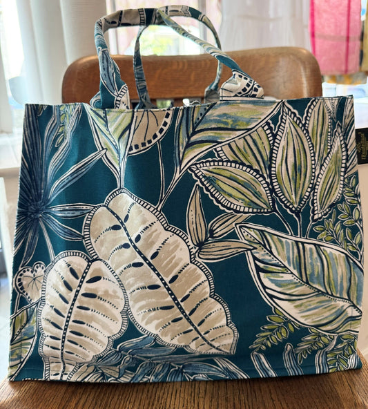 Cotton Canvas Tote - "Suriname" Blue