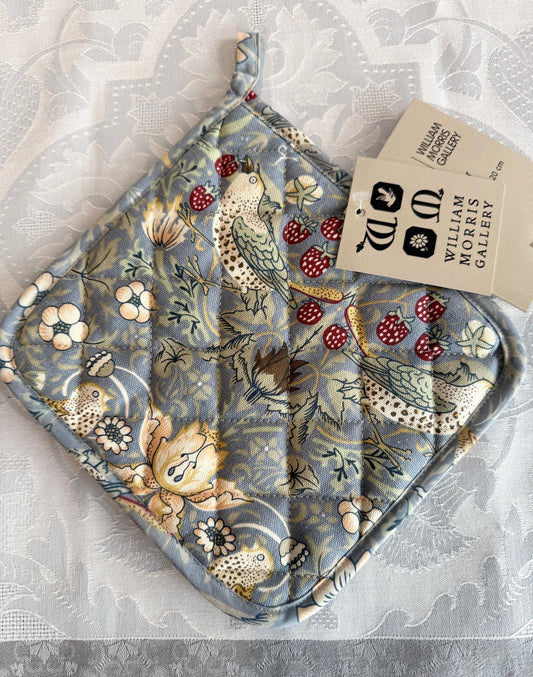 Pot Holder William Morris "Strawberry Thief Blue"