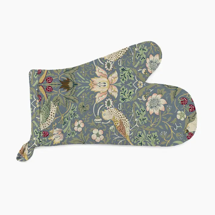 Oven Mitt William Morris "Strawberry Thief" Blue