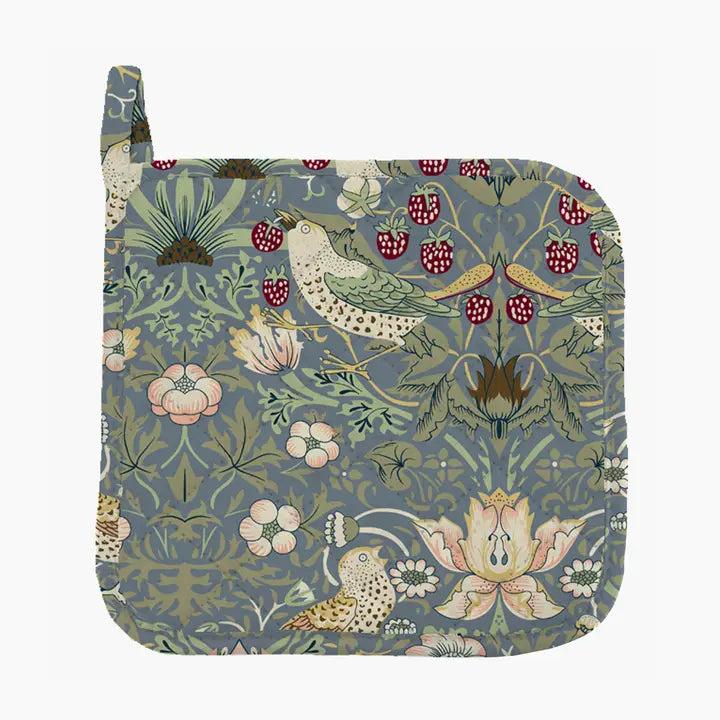 Pot Holder William Morris "Strawberry Thief Blue"