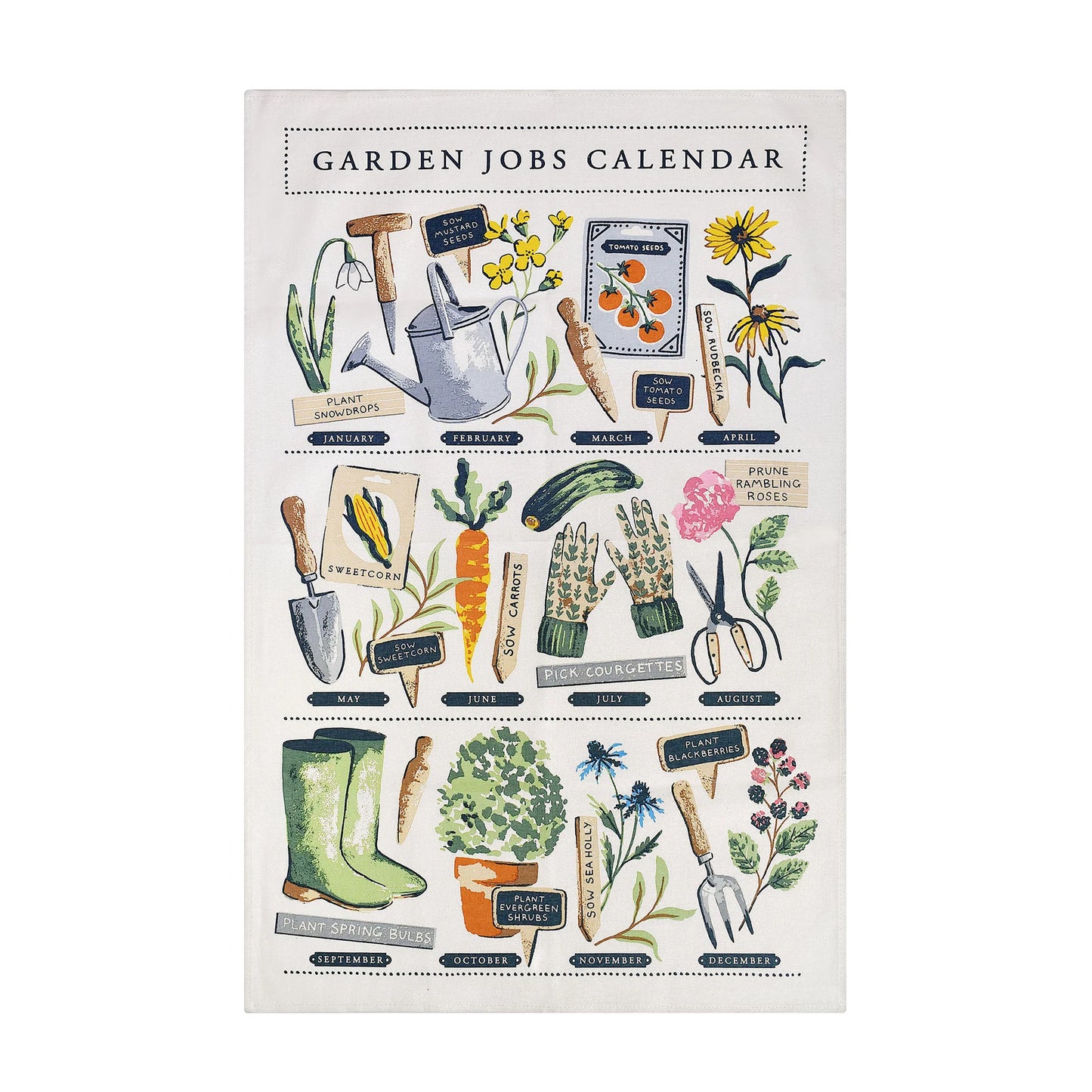 Tea Towel "Time To Grow"