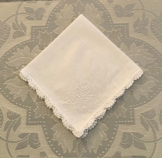 Handkerchief Ladies - Cotton Wedding Bells with Lace Edge