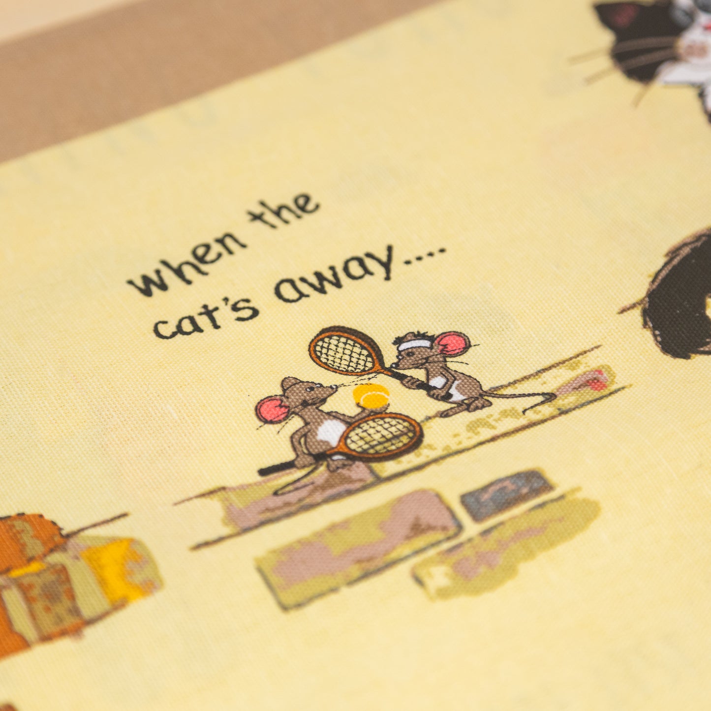 Tea Towel "When the Cat's Away"