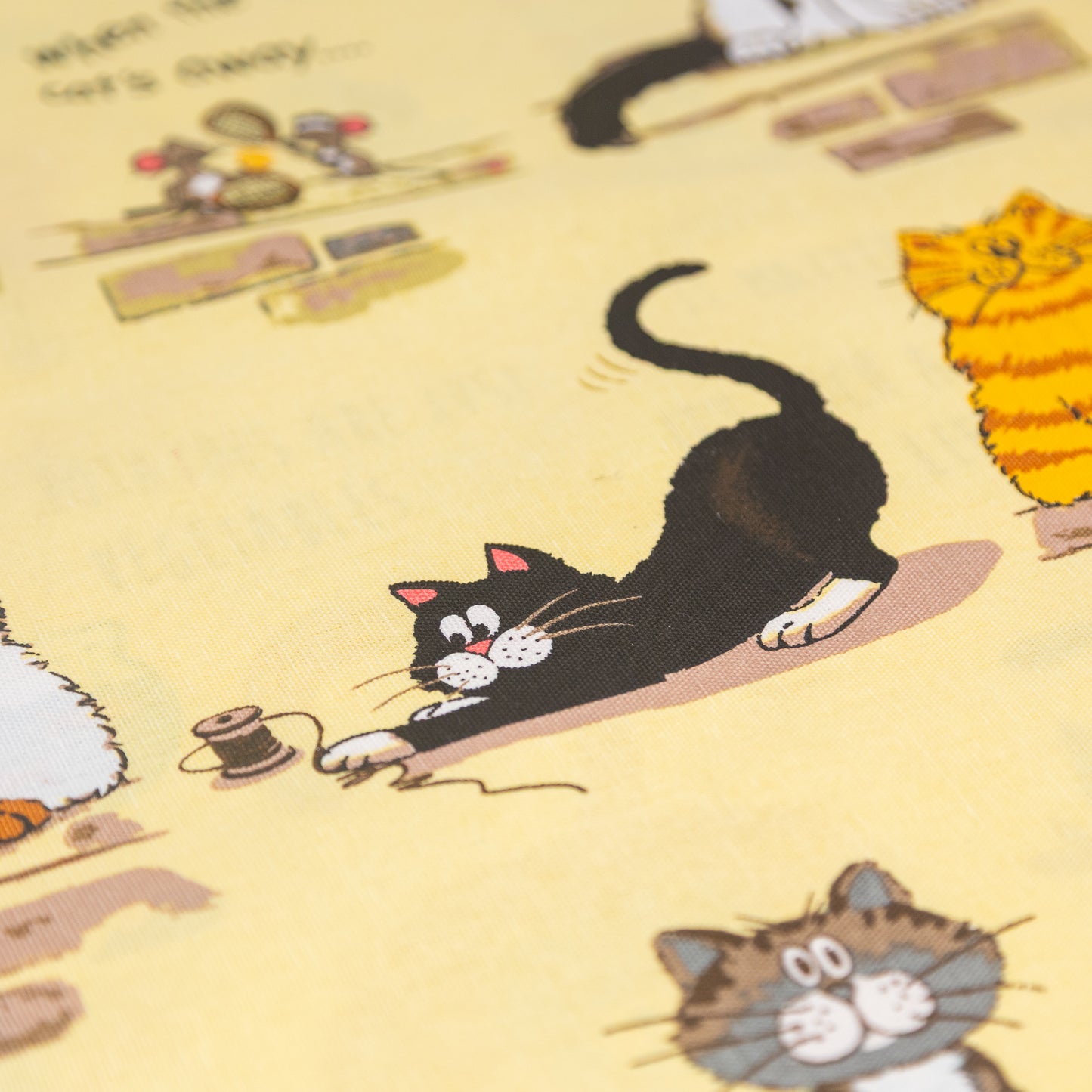 Tea Towel "When the Cat's Away"