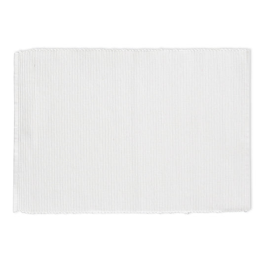 Cotton Ribbed Placemats - White