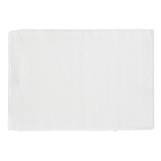 Cotton Ribbed Placemats - White