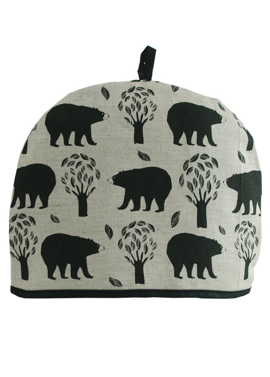 Rain Goose Linen Tea Cozy "Woodland Bears"