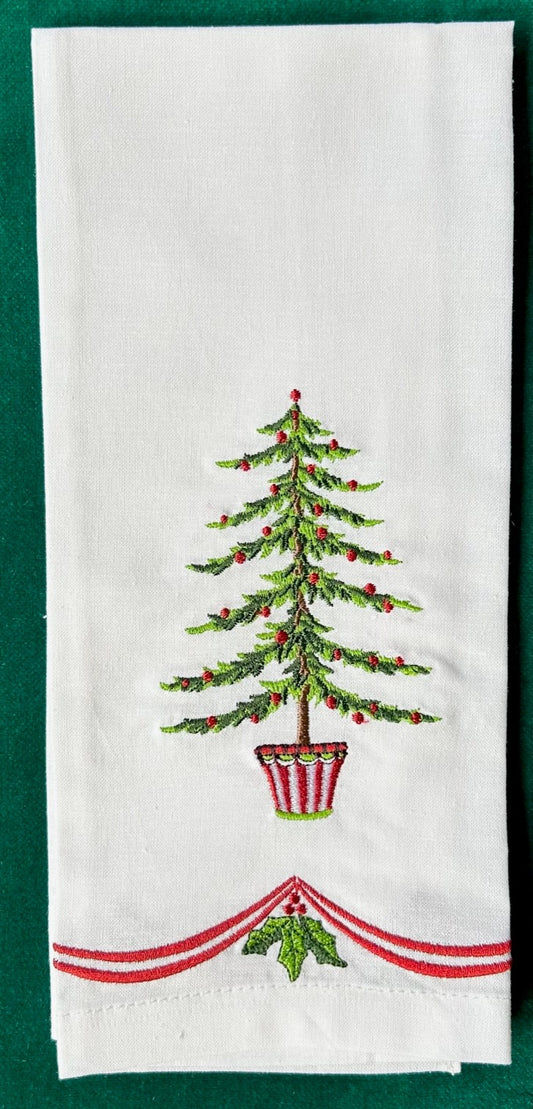 Guest Towels (Fingertip Towels): Christmas Tree Style A