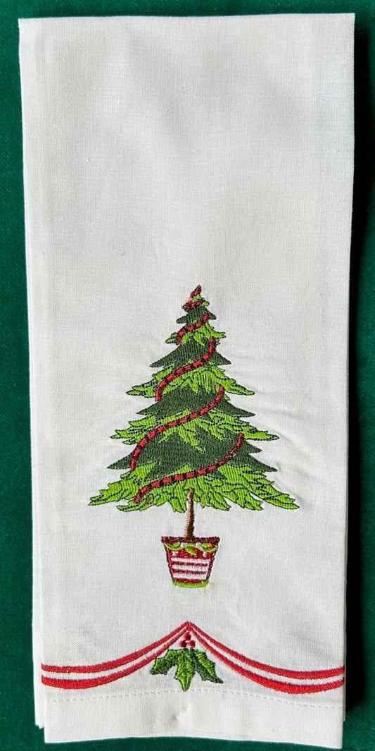 Guest Towels (Fingertip Towels): Christmas Tree Style B