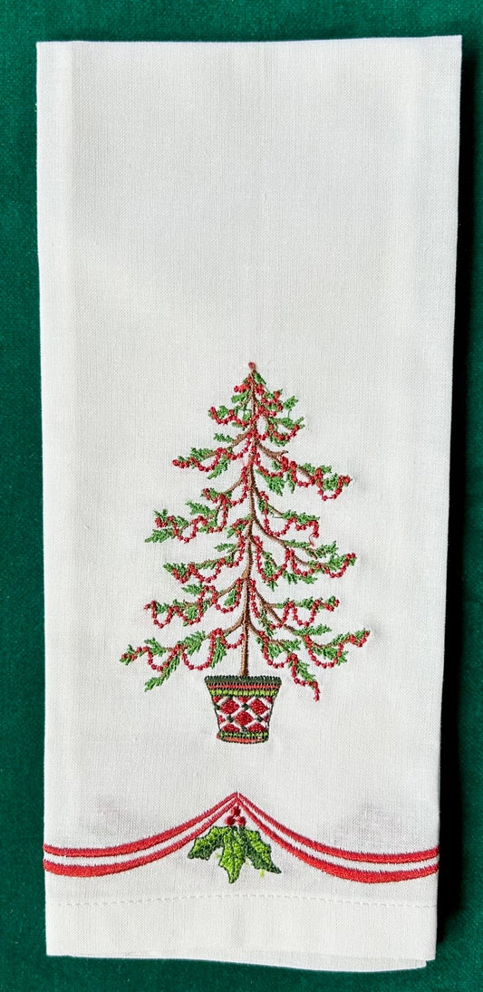 Guest Towels (Fingertip Towels): Christmas Tree Style C